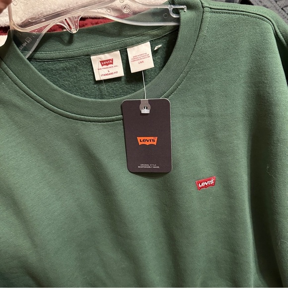 New Levi’s crewneck sweatshirt green men’s L - Picture 7 of 7